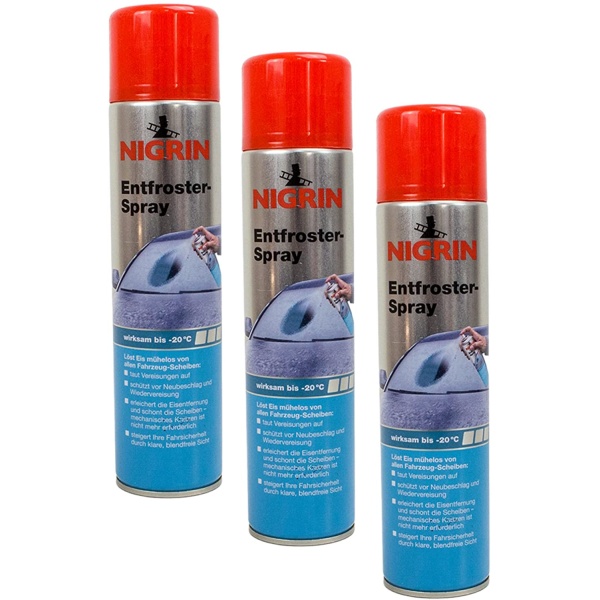 Set 3 Buc Nigrin Spray Dezghetat Parbriz -20°C 400ML 74045